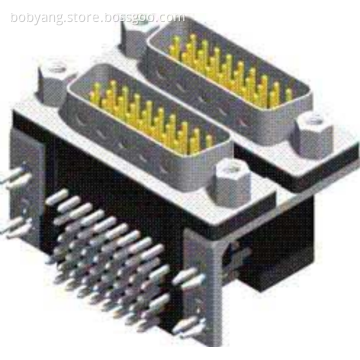 High density Stacked Dual Port D-SUB
